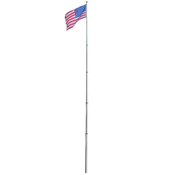 30ft Commercial Fiberglass Flagpole External Halyard Freedom Flagpole