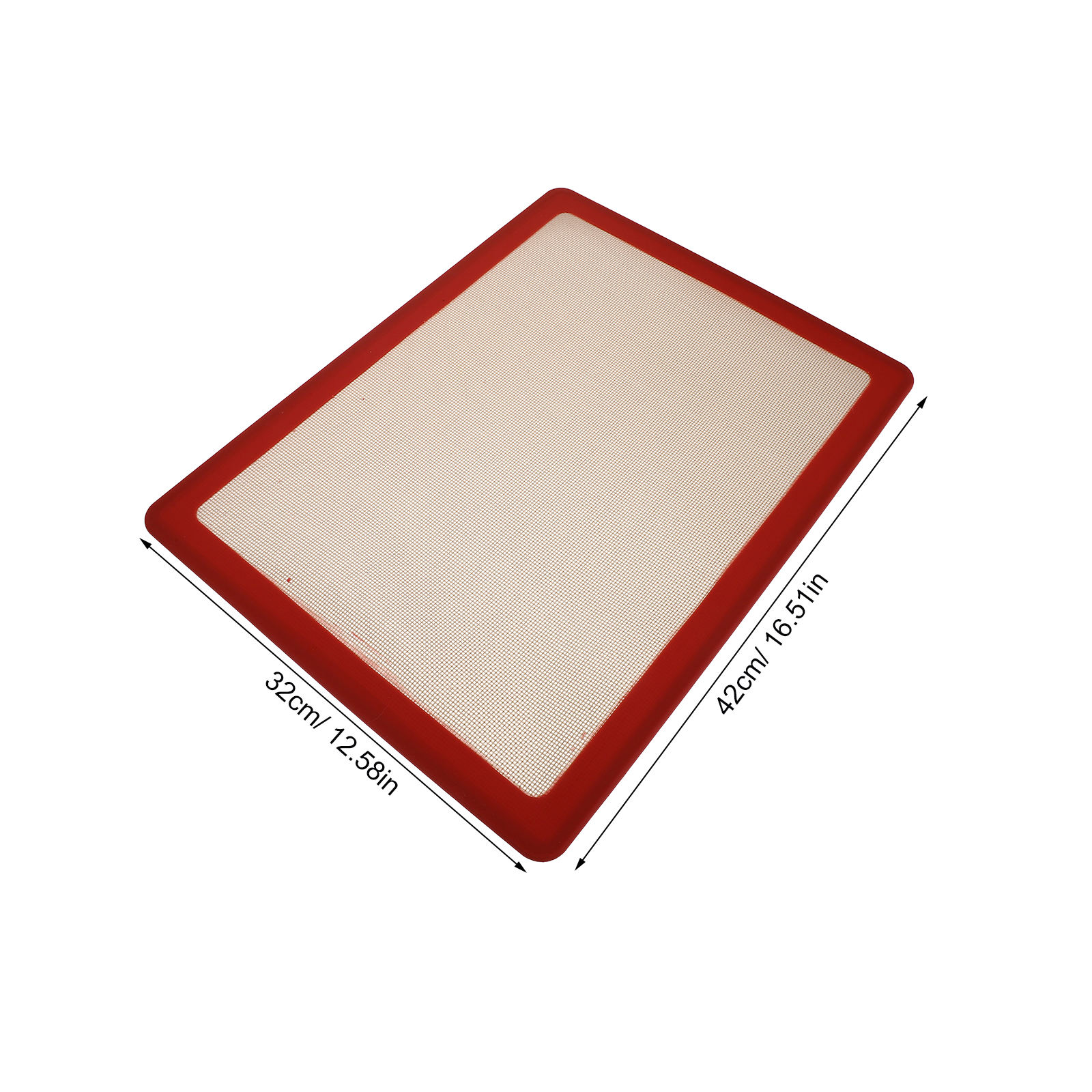 OUNONA Red Silicone Baking Mat Non-Stick Reusable Oven Liner for Cake, Bread, Pastry Baking