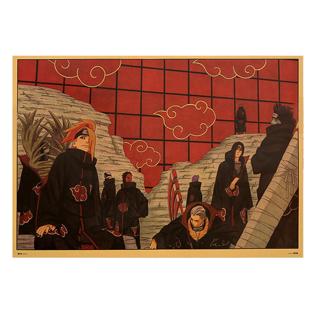 Cyan Oak House Naruto Poster Classic Anime One Piece Cartoon Kraft Paper Poster Painting Wall Stickers Home Decorative 51 5x36cm Walmart Com