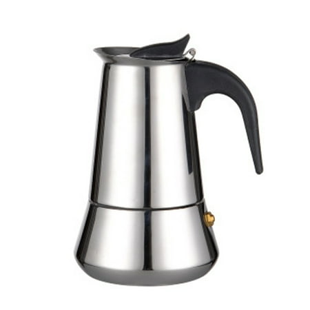 

Espresso Maker Cafe Kitchen Outdoor Camping Coffee Pot Stove Top Stainless Steel
