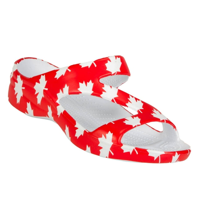 Sandales Z pour Femmes Dawgs Canada (Rouge/blanc) Taille 10