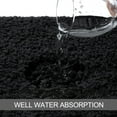 Black Bathroom Rug Mat, Extra Soft and Absorbent Microfiber Bath Rugs