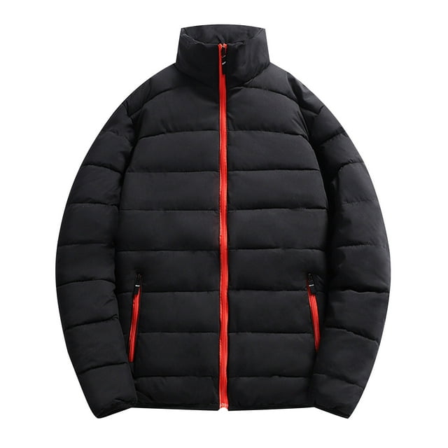 Amzcrzy Veste Matelassée Légère pour Hommes avec Capuche, Fermeture Éclair Complète, Résistante à l'Eau, Doublée, Sans Capuche
