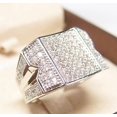thumbnail image 4 of Silver & Stone Jewels 14K White Gold Plated Round Cut Cubic Zirconia Men Engagement Wedding Ring, 4 of 4