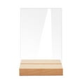 thumbnail image 3 of 10pcs Clear Acrylic Place Cards with Wood Stand Holder Guest Names Sublimation Rectangle, 3 of 8