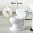 thumbnail image 4 of Inodoro de entrenamiento para bebé, inodoro de entrenamiento realista con asiento suave, sonido de descarga realista, olla extraíble, tanque de almacenamiento, soporte de papel higiénico, protector co, 4 of 5