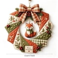 thumbnail image 4 of Christmas Wreath DIY Kit for Front Door, Fabric Patchwork Christmas Wreath Craft Set, Artificial Greenery Wreath with Hanger, Porch Window Wall Ornament, Indoor Outdoor Christmas Holiday Decor, 4 of 8