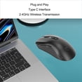 thumbnail image 4 of Souris Sans Fil Récepteur USB 2,4G 800 à 4800 DPI Ergonomique Rétroéclairée RVB Ultra Mince pour Bureau, Maison, École, Voyage avec Autonomie de 18 Mois, 4 of 8