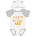 thumbnail image 3 of Inktastic Life's Better Mac & Cheese Boys or Girls Baby Bodysuit, 3 of 5