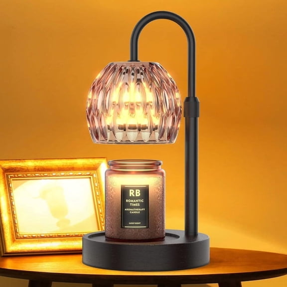 Candle Warmer Lamp with Timer Adjustable Electric Candle Lamp Room Decor,lectric Candle Lamp Warmer for Jar Candles,Home Decor Valentines Day Gifts for Daughter/Mom/Women(Black)