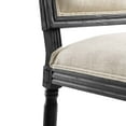 thumbnail image 6 of Modway Court French Vintage Upholstered Fabric Dining Side Chair in Black Beige, 6 of 8