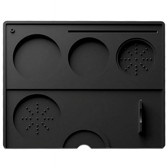 Espresso Silicone Coffee Tamper Mat Coffee Pad Tamp Station for Barista Tool Bar Espresso Accessory-Black