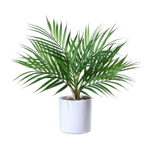 Youkk Plastic Fake Palm Plants Realistic Appearance Low Maintenance
