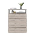 thumbnail image 3 of Miekor Furniture Peru L Four Drawer Dresser, Superior Top, One Open Shelf -Light Gray / White B5A1664, 3 of 7