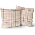 thumbnail image 2 of Easter Decorative Pillow Covers 16x16 Spring Light Pink Green Buffalo Plaid Holiday Throw Pillows Easter Decorations Pillowcase Cotton Square Cushion Cover Decor for Home Couch Bed Soft Set of 2, 2 of 6