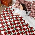 thumbnail image 4 of Manfei Classic Plaid 7-Piece Twin Bedding,Festive Christmas Bedding Comforter Set,Red White Green,Christmas Reversible, 4 of 7