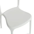 thumbnail image 2 of Xdeco Modern Dining Chairs Set of 4, Stackable Plastic Chair with Anti-Slip for Indoor/Outdoor, Home, Kitchen, Office, Living Room, No Assemably, White, 2 of 8