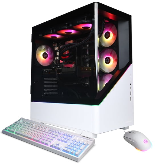 CyberPowerPC Gamer Xtreme Gaming Desktop, Intel Core Ultra 5 250KF Plus, NVIDIA GeForce RTX 5070 12GB, 16GB DDR5, 1TB SSD, White, GXi4800WST