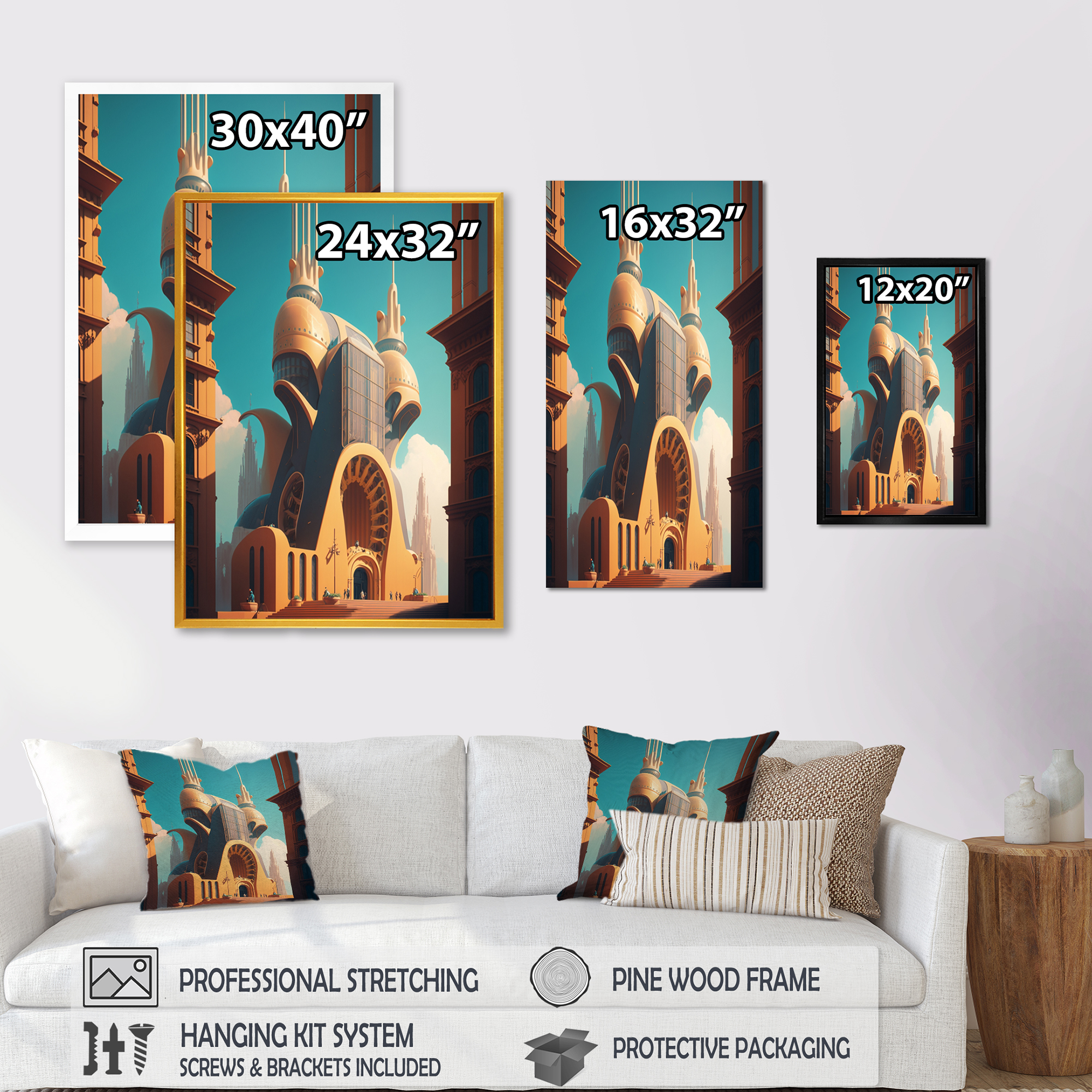 Designart Futuristic Designs III Canvas Wall Art