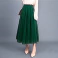 thumbnail image 3 of Rciityk Women's Elegant Tulle Maxi Skirt Elastic High Waist Solid Pleated Long Skirt Summer Spring Flowy A-Line Ankle-Length Beach Vacation Skirt, 3 of 6