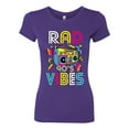 thumbnail image 3 of Rad 90's Vibes Vintage Womens Slim Fit Junior Tee, Purple Rush, X-Large, 3 of 5
