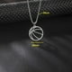 thumbnail image 3 of Acero inoxidable Hip Hop Accesorios Hombres y Mujeres Deportes Serie Geométrica Ronda Baloncesto Colgante Clavícula Cadena Collar, 3 of 4