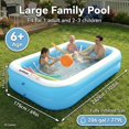 thumbnail image 4 of Piscina inflable Sumbee 262 x 175 x 51 cm, azul engrosada, 4 of 8