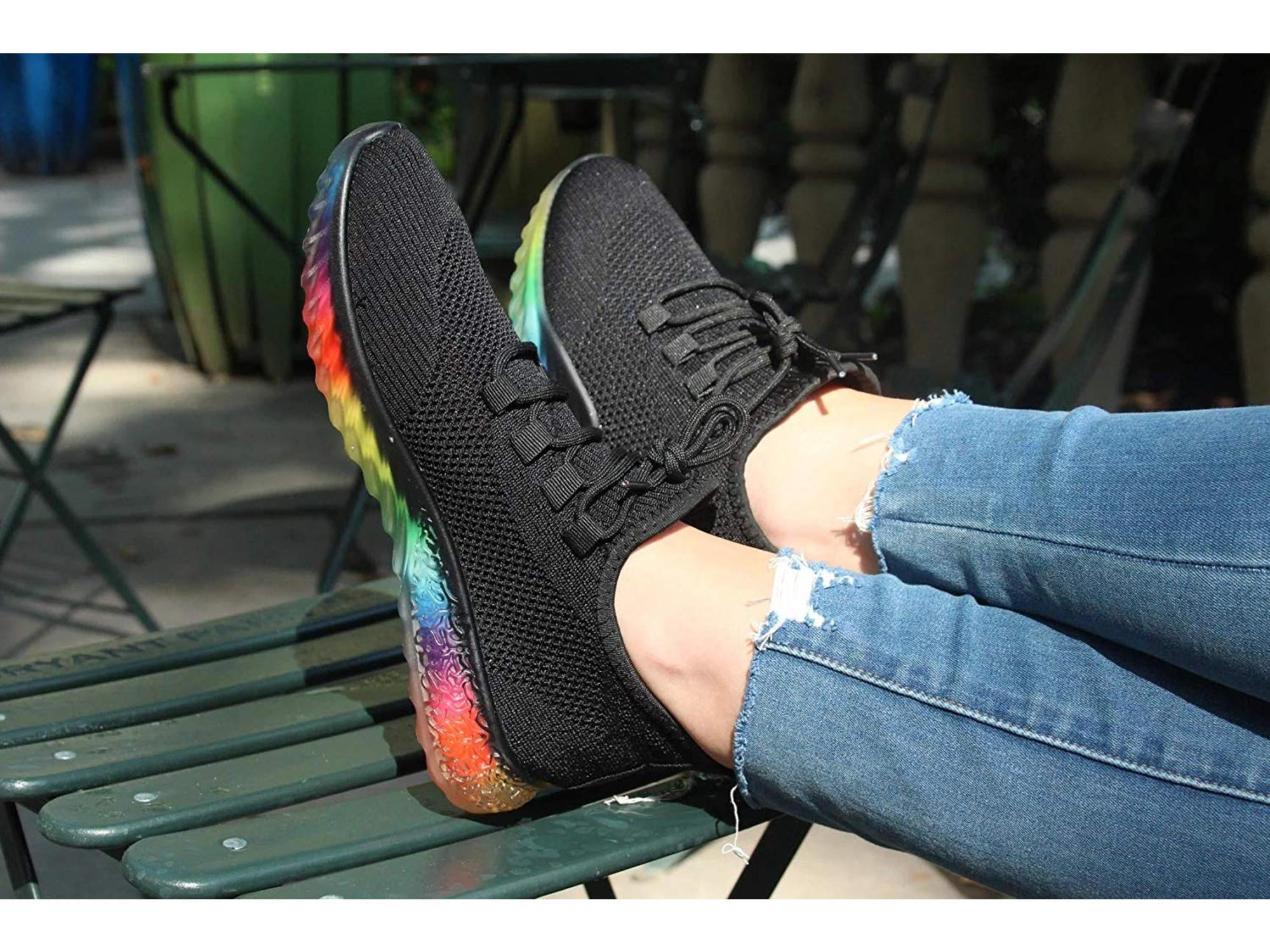 rainbow sole sneakers
