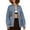 Blue, variant on Vedolay Womens Tops Jean Jacket for Women Fashion Casual Long Sleeve Chest Pockets Coat,Blue XL