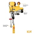 thumbnail image 3 of Polipasto Electrico Y Trole 600 A 990 Kg Con 20m Cable 220 V Kingsman 294320, 3 of 8
