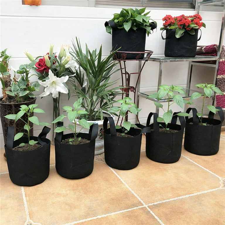 1-20 gallon Plant Bags Grow Bags Aeration Fabric Pots Tree Pots garden Pouch