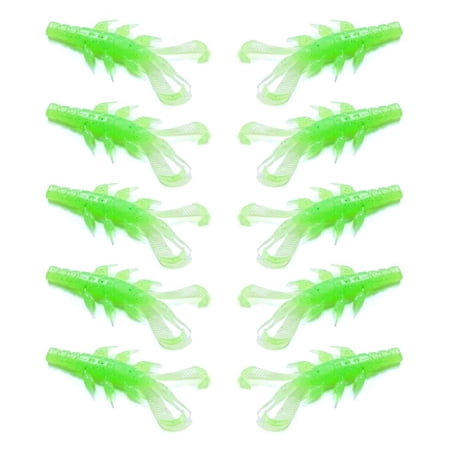 Yammee 10Pcs Fishing Lures Soft PVC Fishing Craw Baits Crawfishes Lures Swimbaits Set