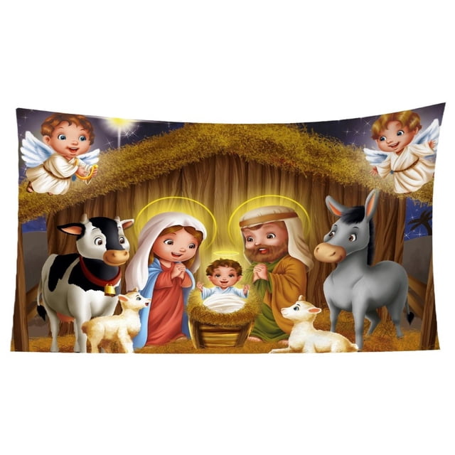 Tapiz de pared Bautismo de la Virgen María 400x180 cm