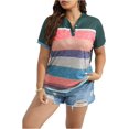 thumbnail image 4 of Plus-Size Women's Short-Sleeved camo Print Casual Loose Crew Neck Fashion top, 4 of 6
