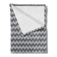 thumbnail image 2 of Grey Chevron Soft Flannel Fleece Blanket, Abstract Lines with Various Angles Forming Geometric Parallel Details, Cozy Plush for Indoor and Outdoor Use, 50" x 60", Pale Grey and Grey, by Ambesonne, 2 of 5