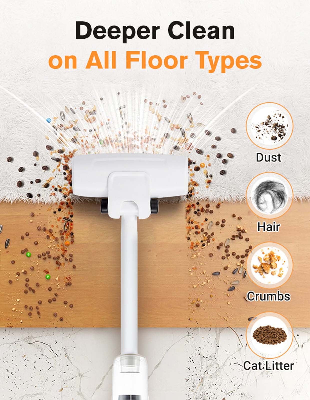High-Power Wireless Handheld Vacuum Cleaner for Home and Car, 4000Pa Strong Suction, Multi-Function, USB Rechargeable, 30-min Runtime, Detachable Filter