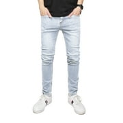 Allsense Men's Basic Super Skinny Jeans Fit Stretch Modern Blue Sky 34Wx30L