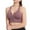 Purple, variant on Womens Bras Women's Gathering Large Size Back Without Steel Ring Front Zipper Fitness Yoga Sports Bra Underwear Sports Bras for Women High Support