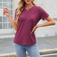 thumbnail image 2 of Icvfdpl Womens T Shirts Slim Fit Short Sleeve With Button Design Striped Pattern Top Casual Wear Dailywear Soft Xl, 2 of 5