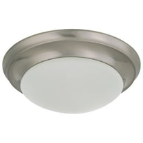 Nuvo Lighting 25W Flush Mount Twist & Lock Fixture LED 14 in. Brushed Nickel Finish Frosted Glass - Brushed Nickel