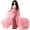 Pink, variant on IBTOM CASTLE Pregnant Women Elegant Maternity Off Shoulders Half Circle Mermaid Chiffon Fitted Gown Slim Maxi Photography Dress M White