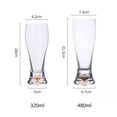 thumbnail image 2 of Vasos de cerveza de cristal, vaso de pinta de 11/16 oz for cerveza artesanal, 2 of 6