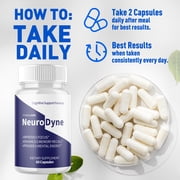 Neurodyne Advanced Nerve Support Supplement Pills All Natural Ingredients Neuro Dyne 120 Capsules
