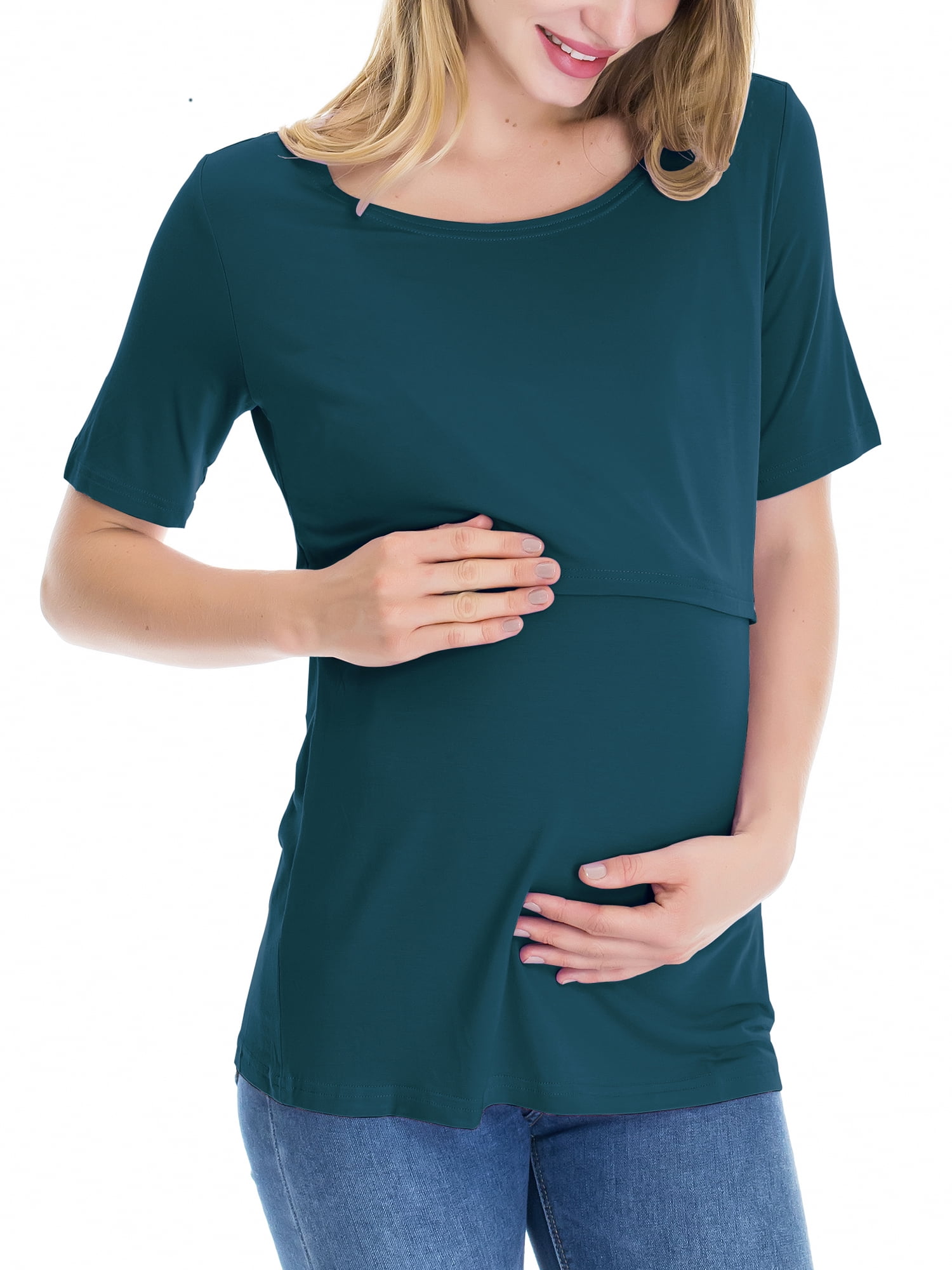Women's Maternity Nursing Tops Clothes Breastfeeding T-Shirts 3-Pack