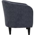 thumbnail image 3 of Fox Hill Trading Traditional Polyester Fabric & EPS Curved Tub Chair in Charcoal, 3 of 4