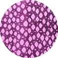 thumbnail image 1 of Ahgly Company Indoor Round Abstract Pink Modern Area Rugs, 6' Round, 1 of 4