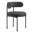 thumbnail image 3 of Modway Albie Boucle Fabric Dining Chairs - Set of 2 in Charcoal Black, 3 of 11