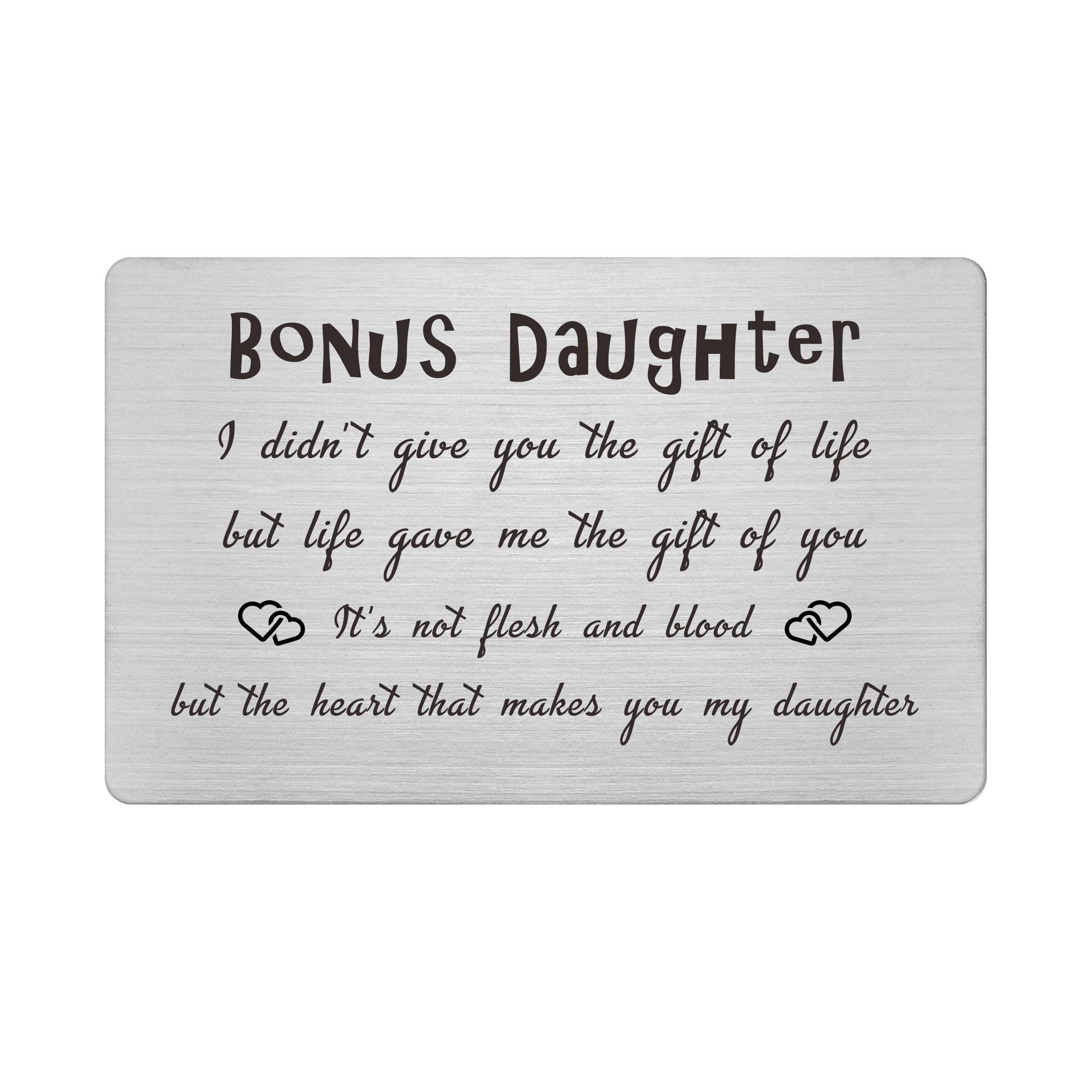 Step Daughter Gift from Stepmom Stepdad， To My Bonus Daughter Love Kno -  Sayings into Things