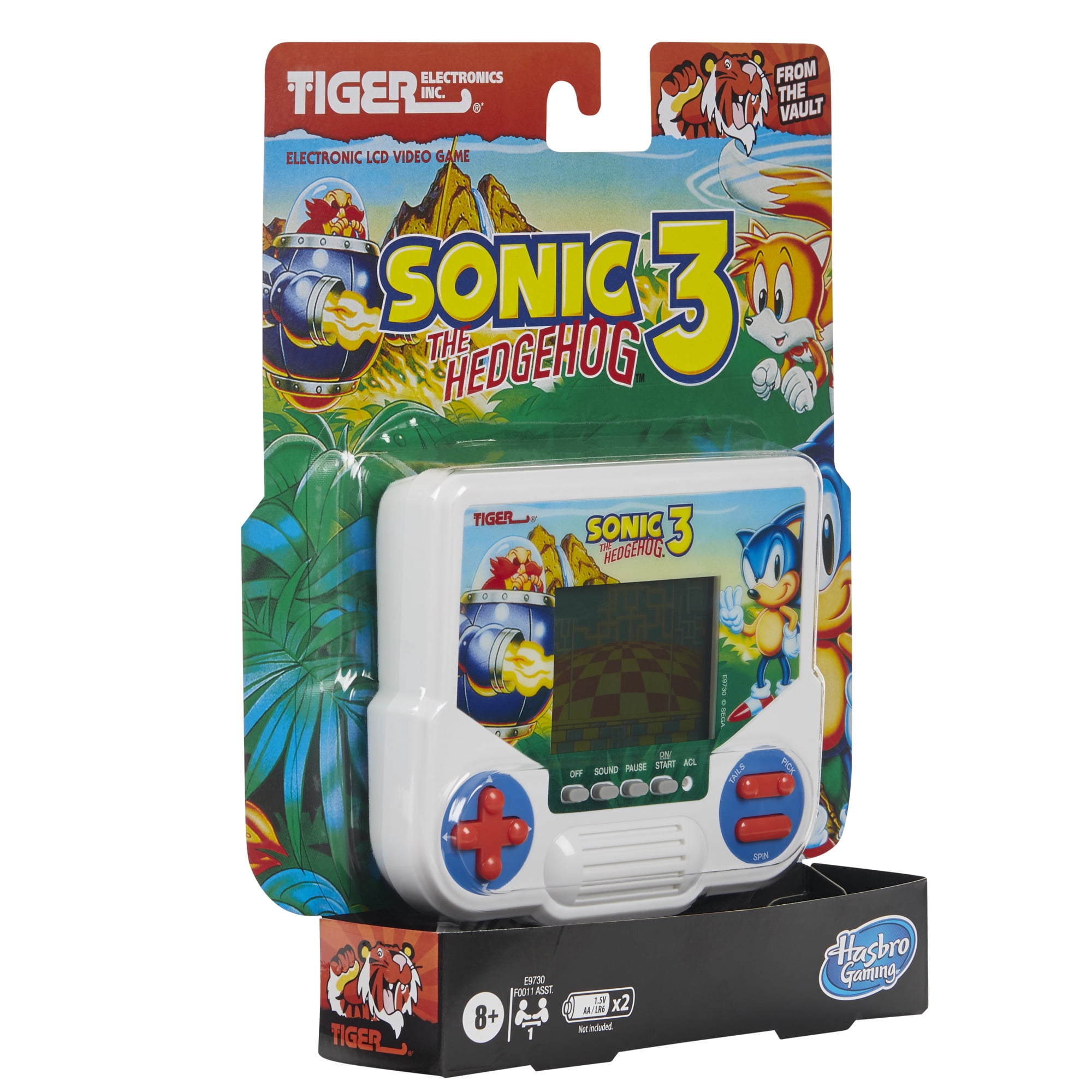 Hasbro Gaming Tiger Sonic The Hedgehog 3 Electronic LCD Video Game,  Retro-Inspired Edition, Handheld 1-Player, Ages 8 and Up