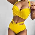 thumbnail image 4 of Cheers US Women Halter Bikini Swimsuit High Waist Swimwear 2 Piece Bathing Suits, 4 of 7